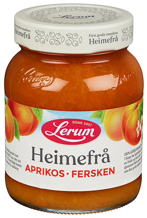 Lerum aprikos-fersk heimefrå 380g