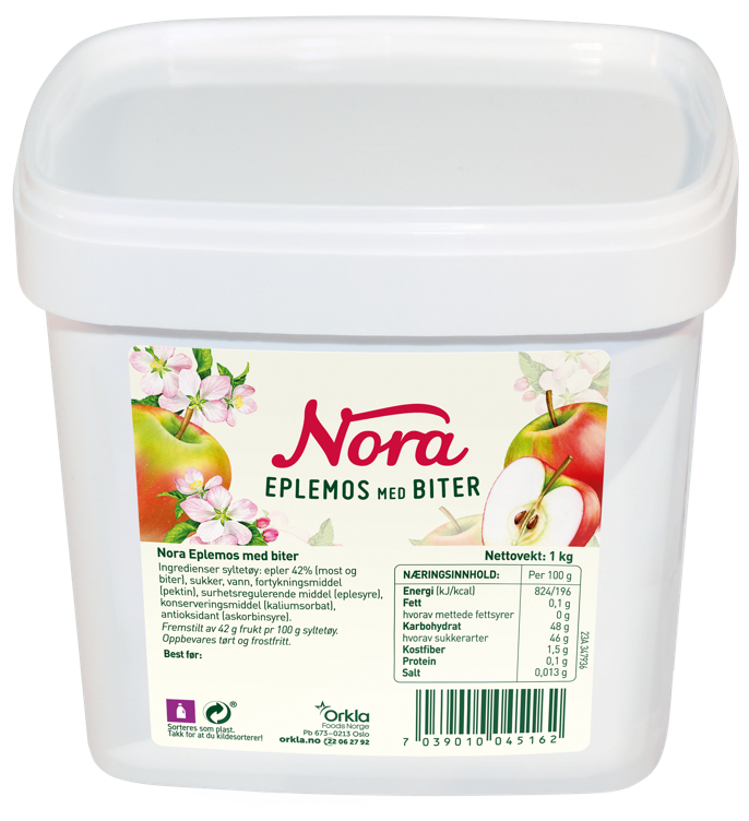 Eplemos med biter 1kg