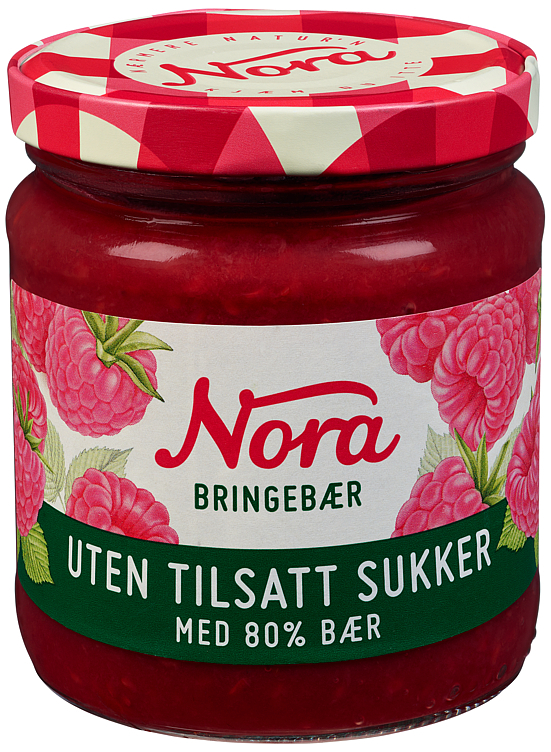 Bringebær syltetøy u tilsatt sukker 275g