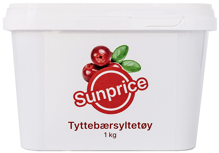 Sunprice tyttebærsyltetøy 1kg