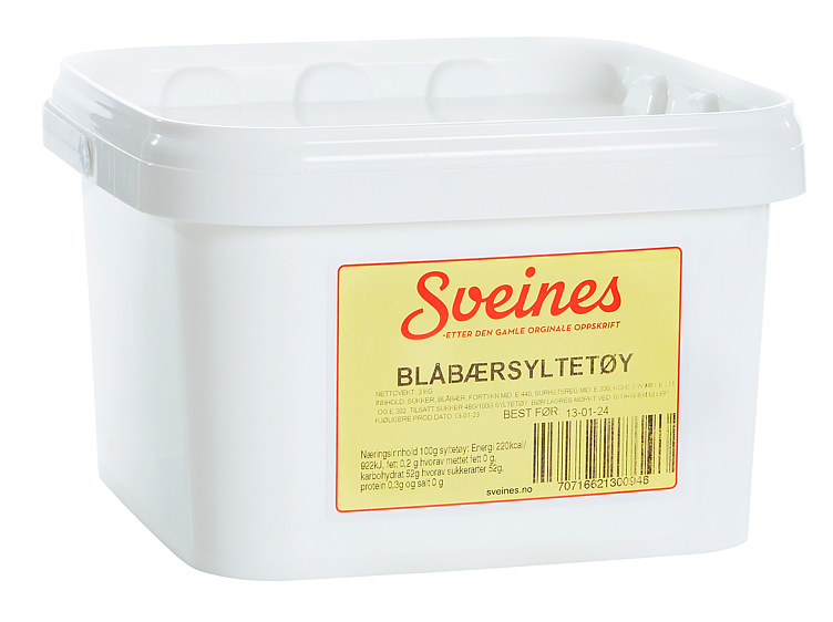 Blåbærsyltetøy          3kg