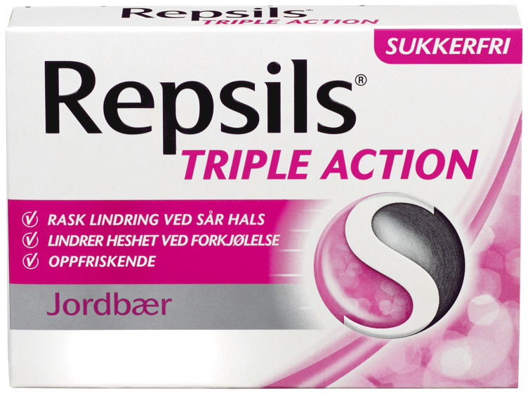 Repsils halstabletter ta jordbær 60g