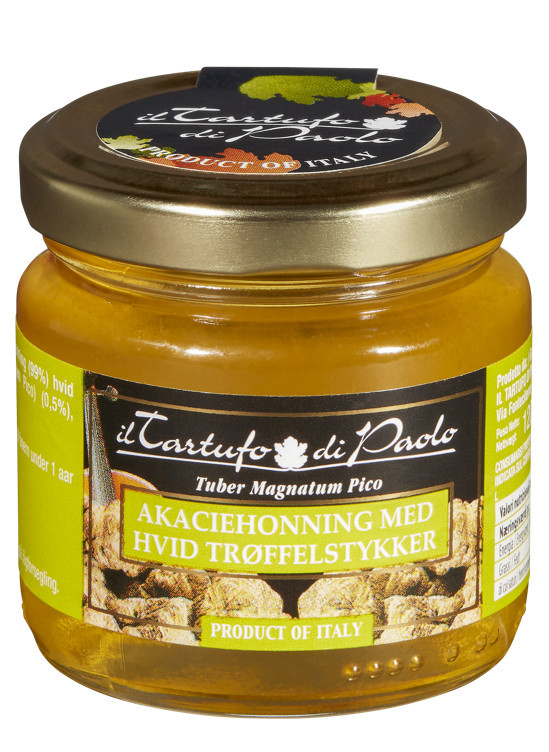 Honning m hvite trøfler 120g