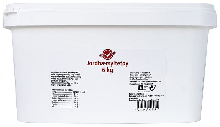 Jordbærsyltetøy 6kg