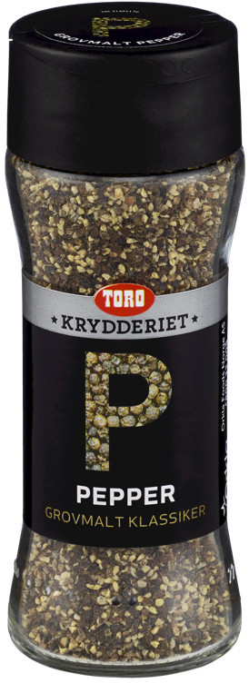 Pepper, sort gr.malt øk.glass 68g