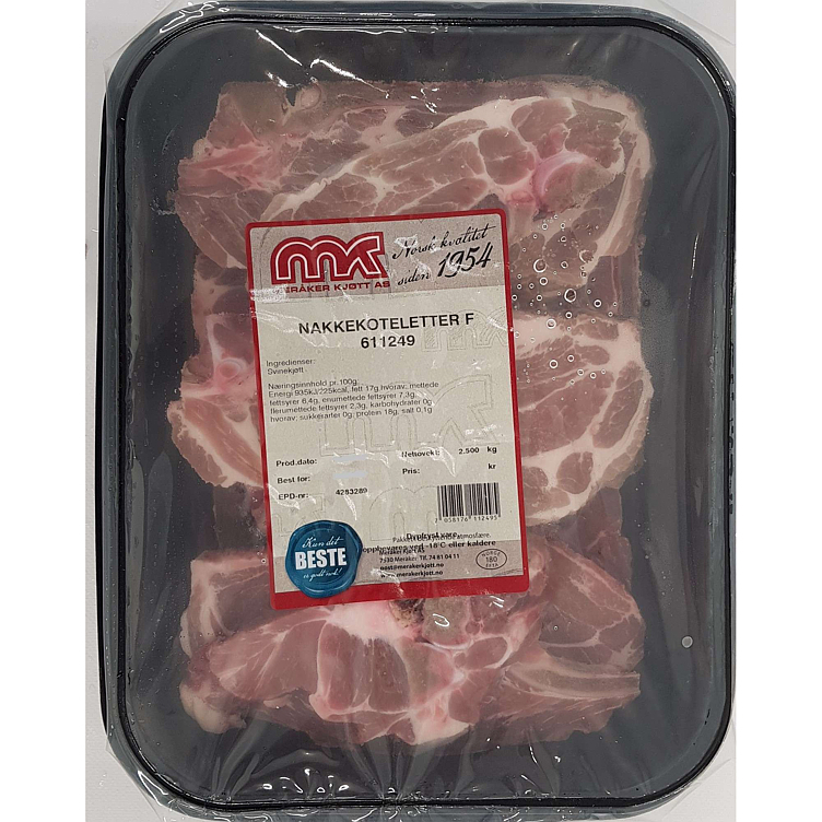 Nakkekoteletter    2,5 kg