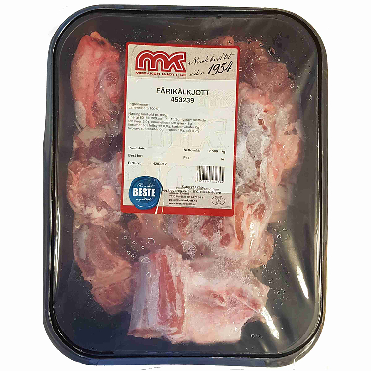 Fårikålkjøtt 2,5 kg