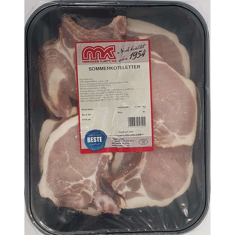 Sommerkoteletter m/bein fr 2,5kg