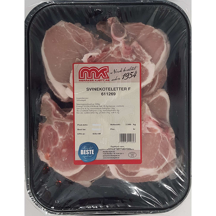 Svinekoteletter    2,5 kg