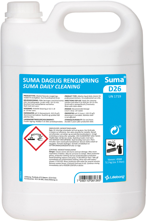 Suma daglig rengj.d26 5,1kg