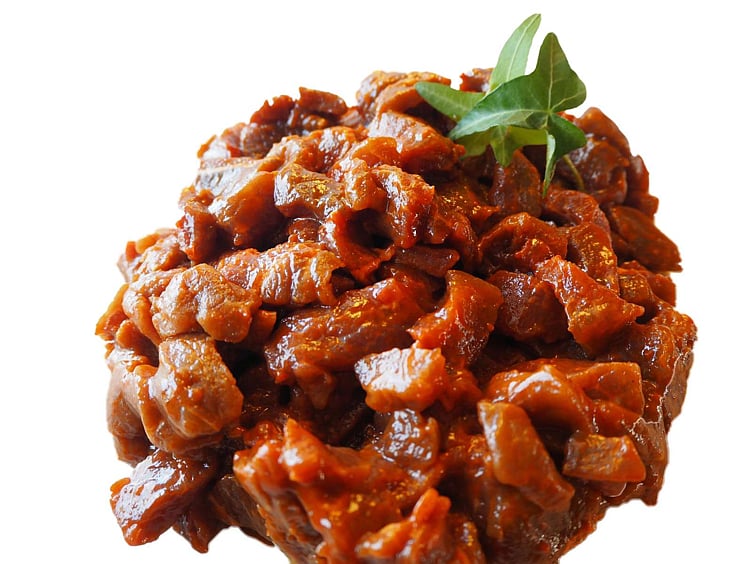 Biff strimlet marinert halal rå   1kg