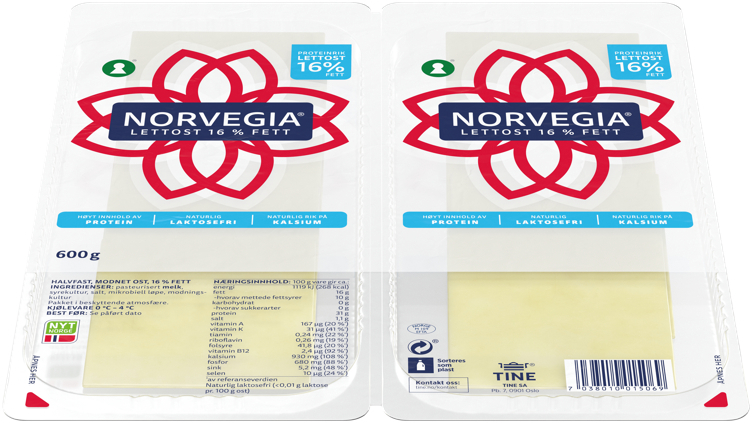 Norvegia lett 16% hotellbrett 40x15g