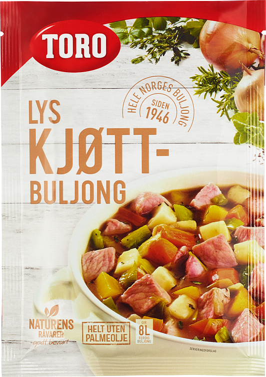 Buljongpulver lyst, øk.  7,5l   120g