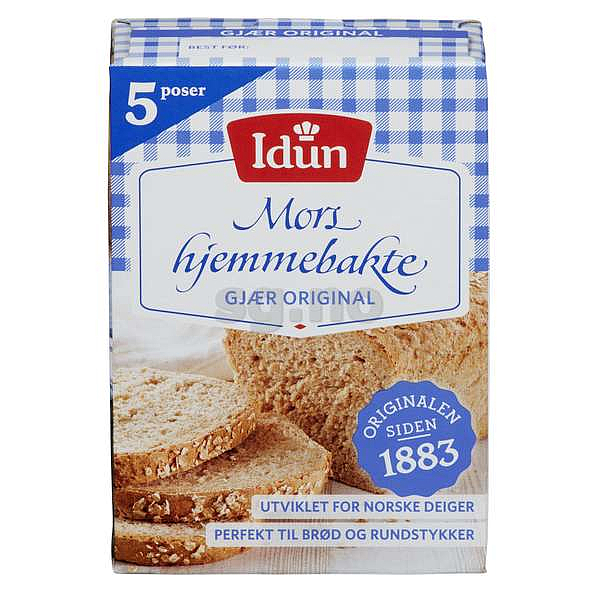 Mors hjemmebakte tørrgjær original 5-pk.  65gr