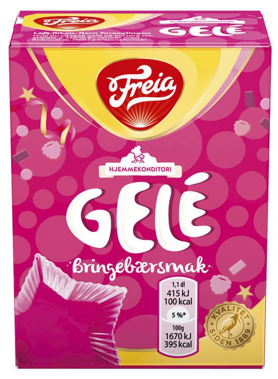 Bringebærgele 125g