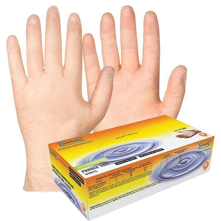 Engangshanske vinyl ftalatfri klar s   100stk