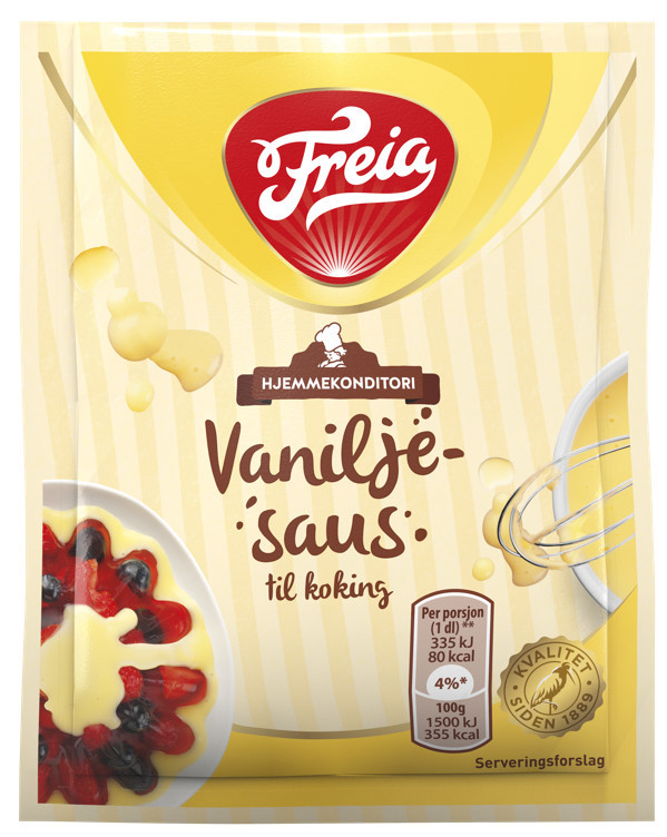 Vaniljesaus koke       19g