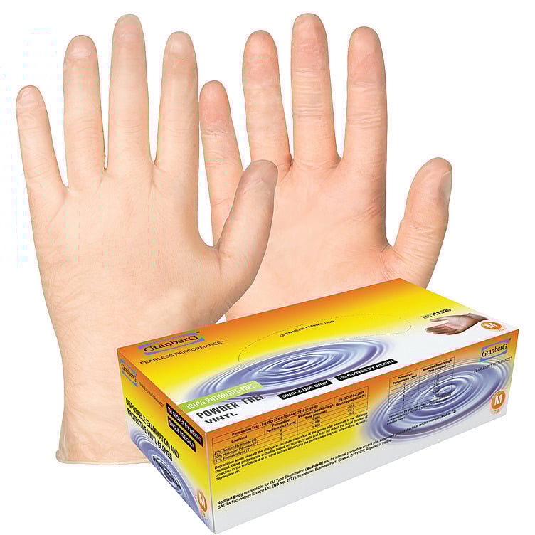 Engangshanske vinyl ftalatfri klar m   100stk