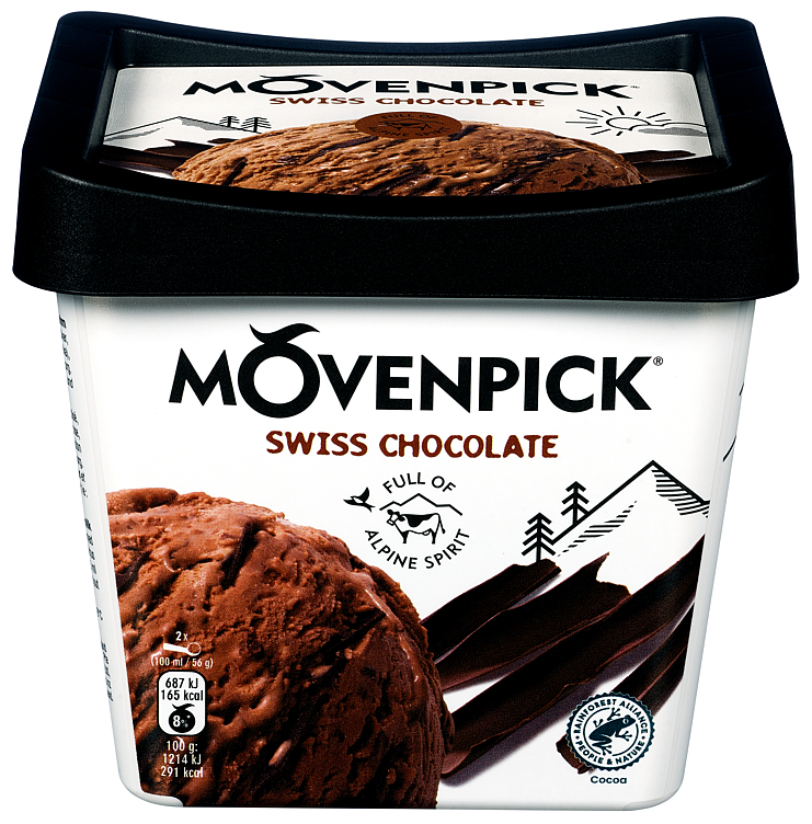 Mövenpick swiss chocolate   0,9l