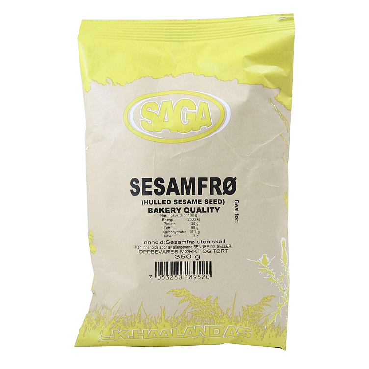 Peeled sesame seeds             350g