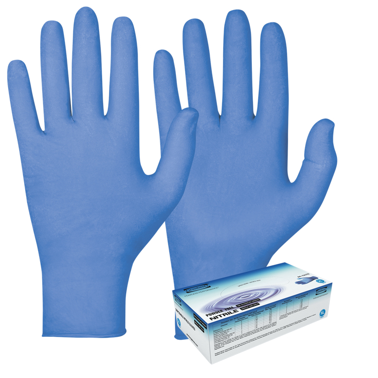 Engangshanske nitril blå s   100stk