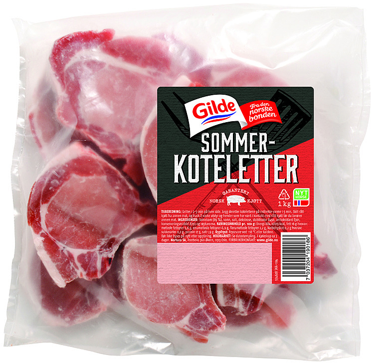 Sommerkoteletter (smoked pork chops) w/outside fat