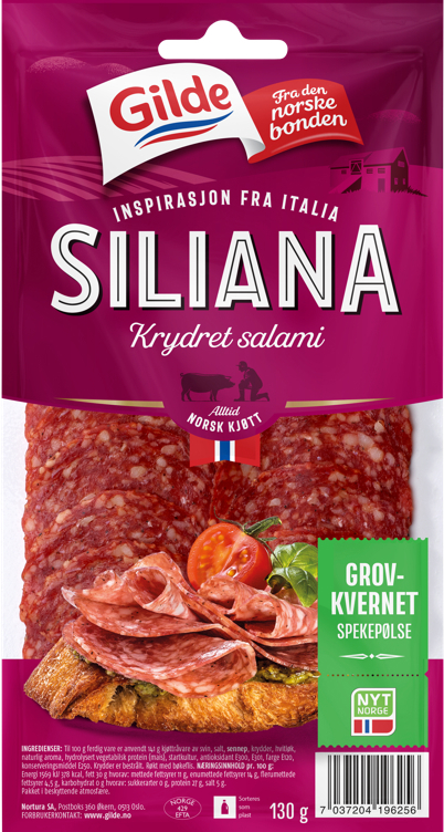 Salami siliana skivet 130g