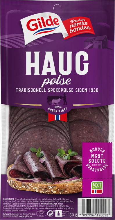 Haugpølse skivet                    150g