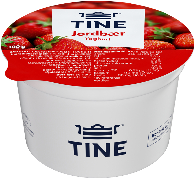 Yoghurt jordbær         100g