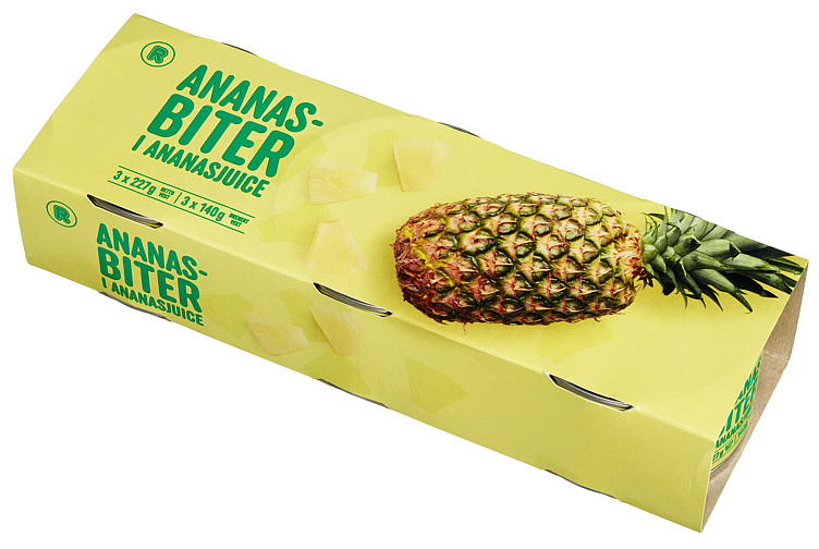 Ananas i biter 3pk    681g