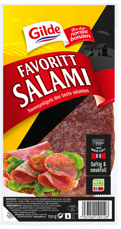 Favorittsalami skivet   150g