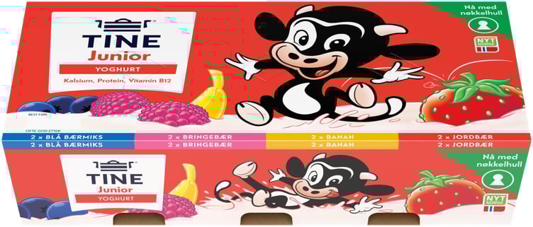 Junior yoghurt frukt & bær     8x125g