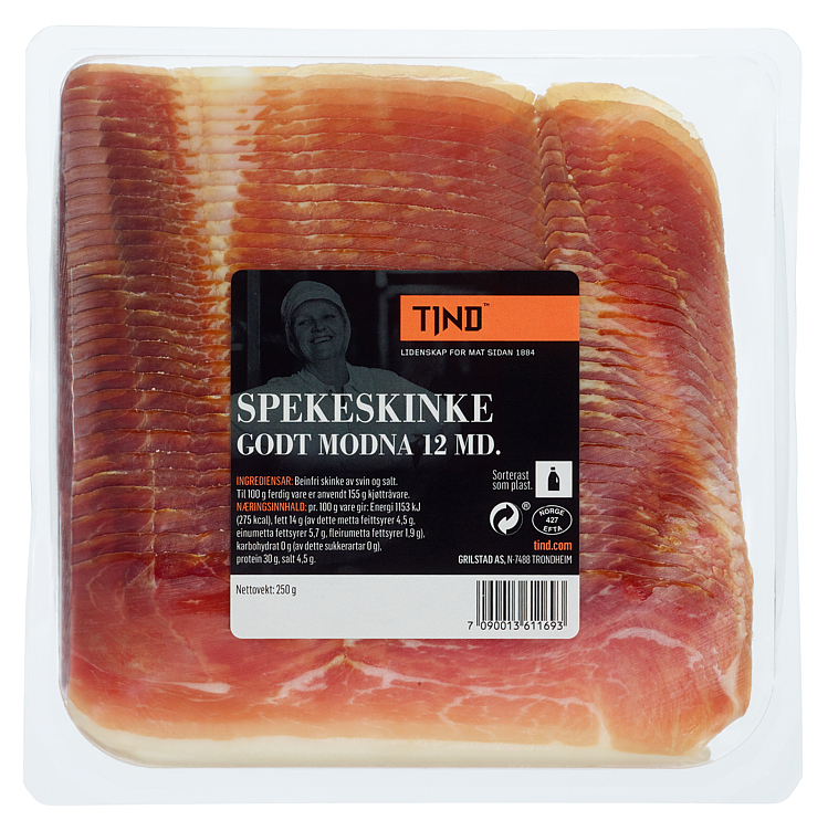 Spekeskinke godt modna skivet 250g