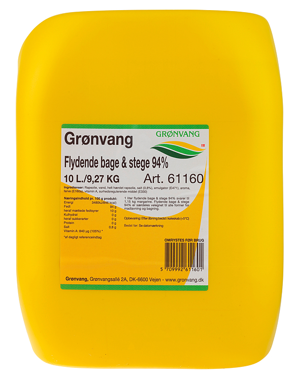 Flytende bake-stekemargarin 10l