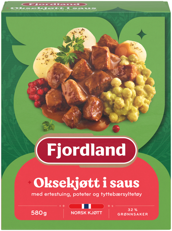 Oksekjøtt i saus m/ertestuing   580g