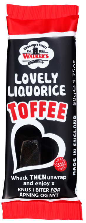Lovely liquorice toffee bar 50g