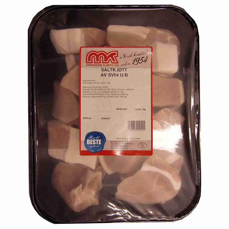 Saltkjøtt svin u/bein 2,5kg