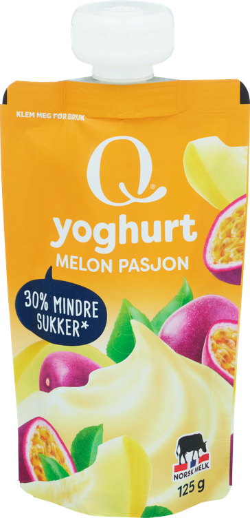 Q frokostyoghurt melon og pasjonsfrukt  125g