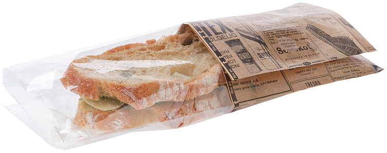 Snack bag newspaper print xl 28x13cm 1000pce