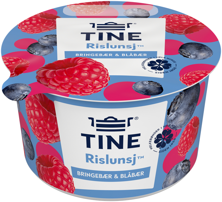 Rislunsj bringebær/blåbær 150g