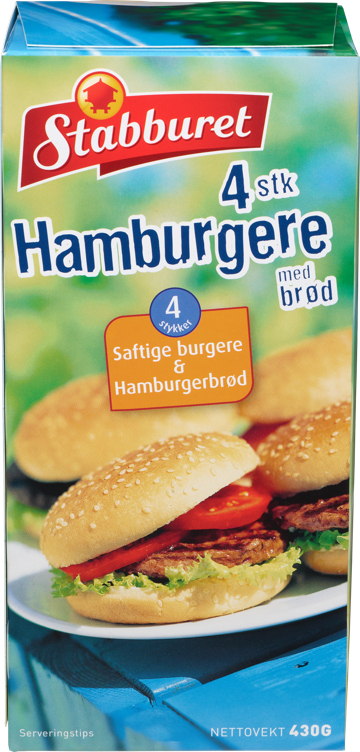 Hamburgere m/brød 9stk