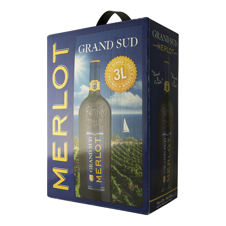 Grand sud merlot bib 12,5% 3l