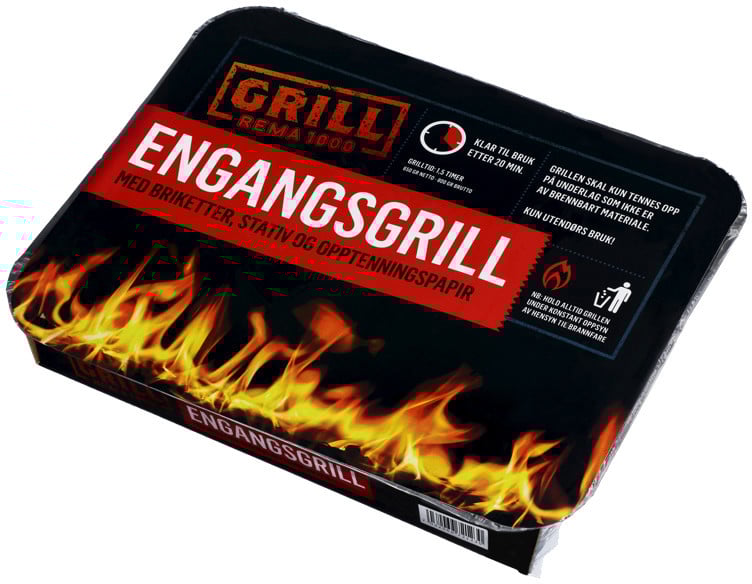 Rema 1000 disposable grill  700g pce