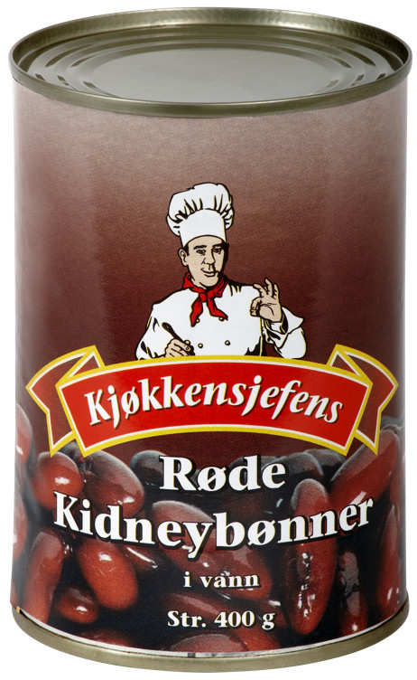 Røde kidney bønner i vann 400g