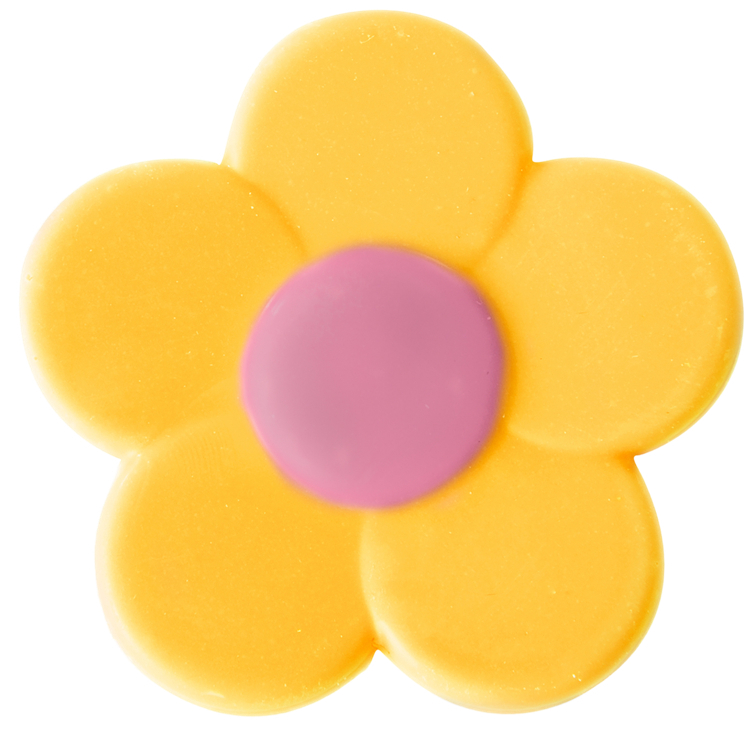 Sjokoladeblomst gul ø32mm 302stk  630g