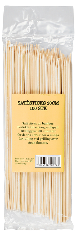 Satesticks bambus 20cm 100stk