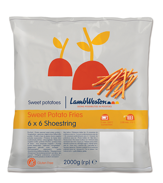 Søtpotet shoestring fries 2kg