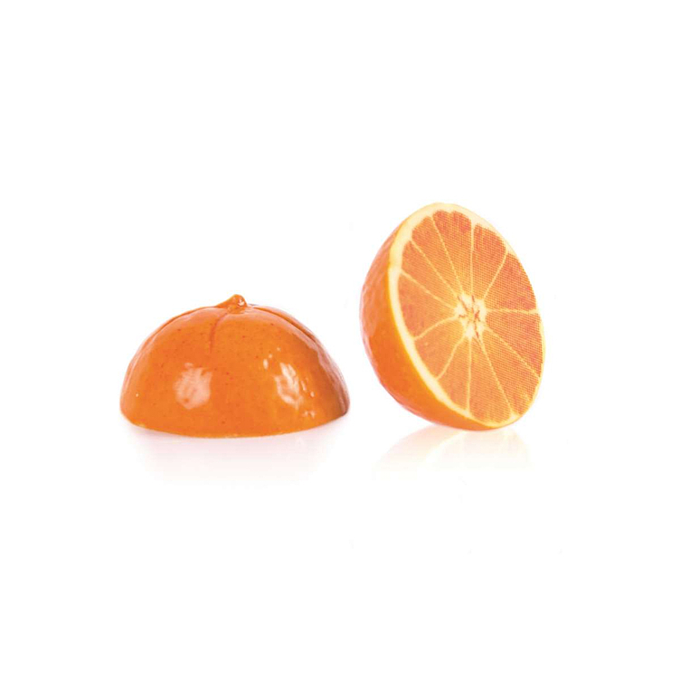 Sjokoladepynt appelsin 3d ø35   36stk