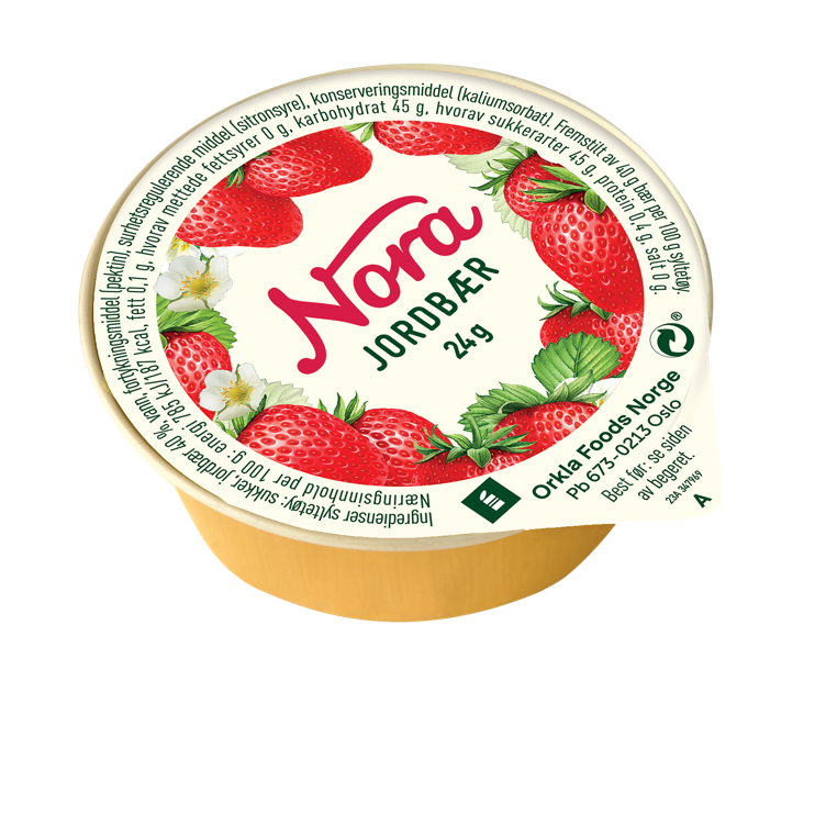 Jordbærsylt kuvert   80x24g