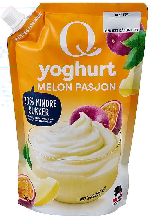 Q frokostyoghurt melon og pasjonsfrukt 800g